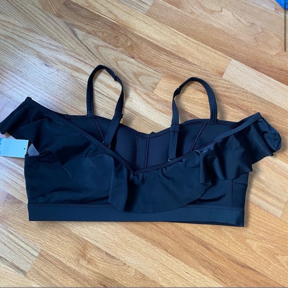 Black Off-Shoulder Bikini Top - Picture 2 of 6